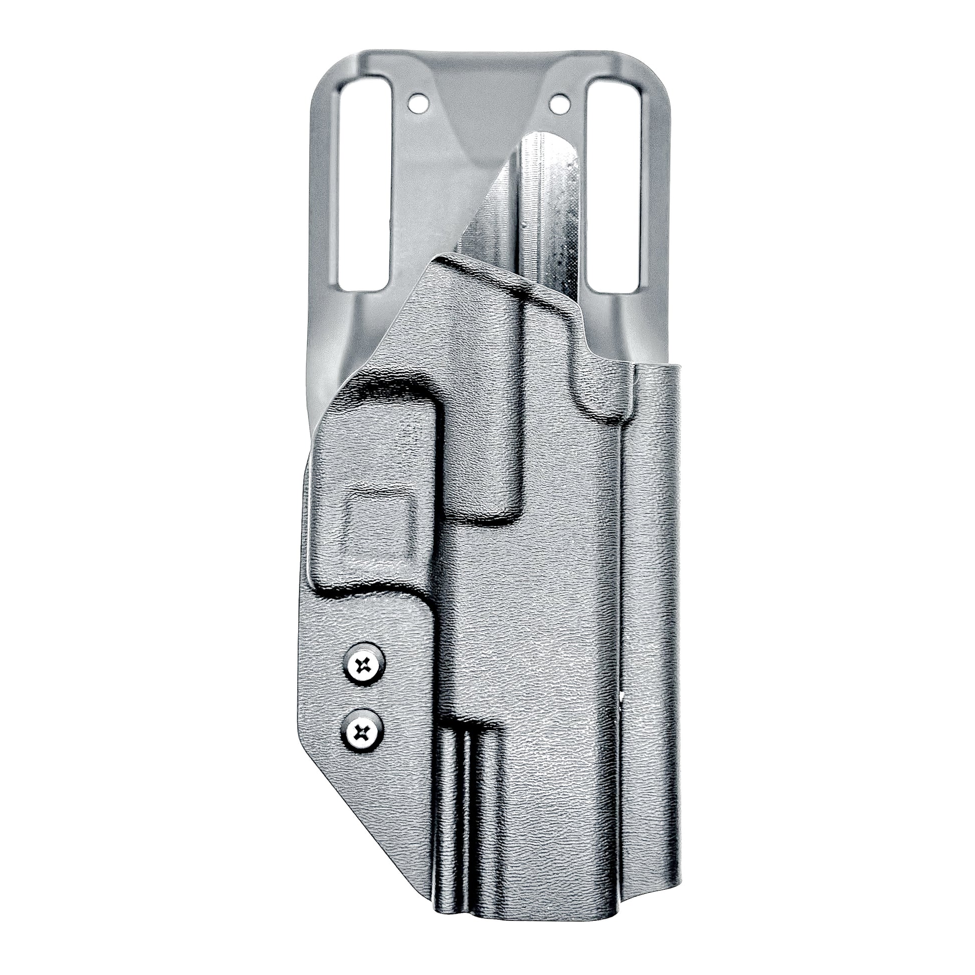 Black OWB Duty and Competition Holster with a Blade-Tech Duty Drop for the Walther PDP 4.5" pistol.