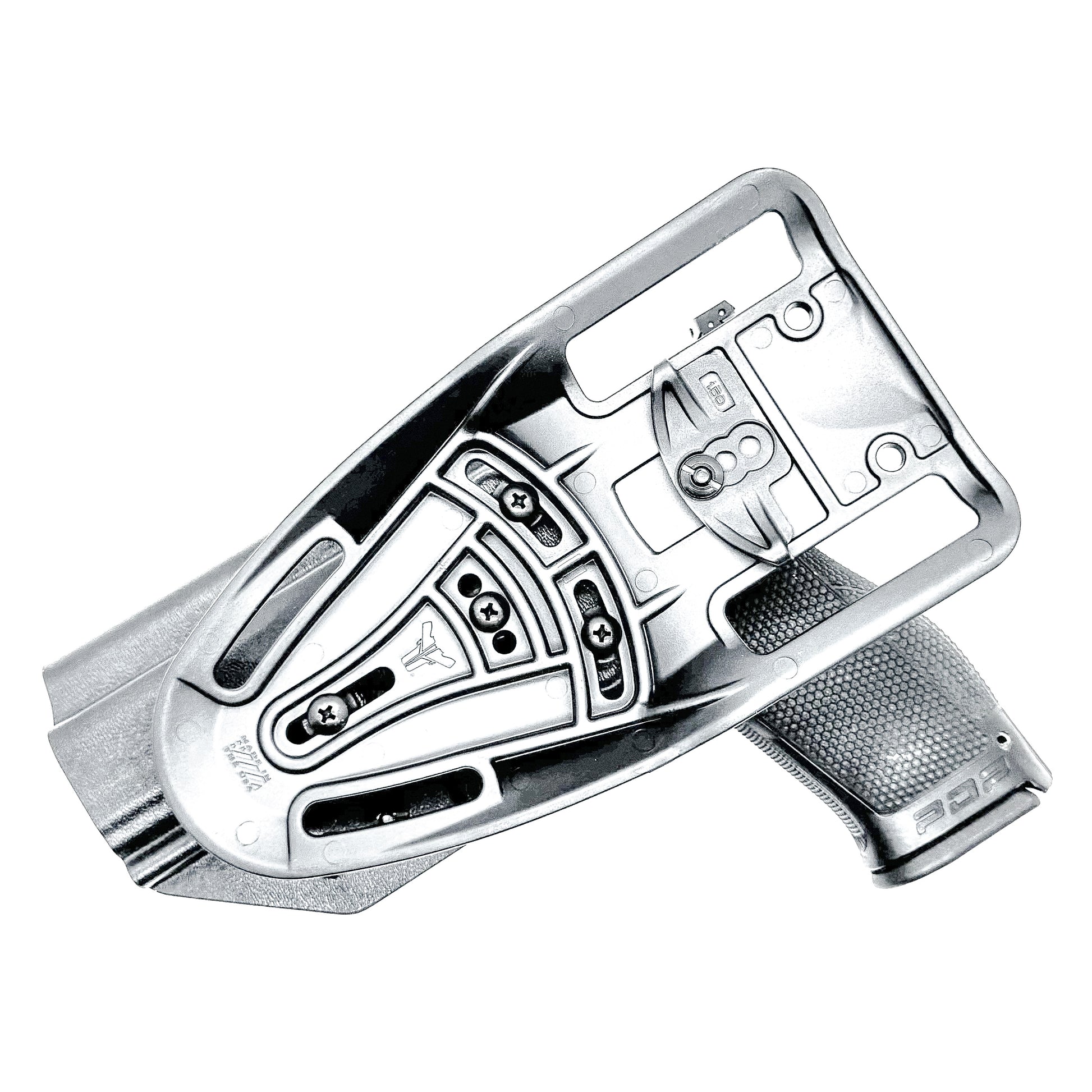 Black OWB Duty and Competition Holster with a Blade-Tech Duty Drop for the Walther PDP 4.5" pistol.