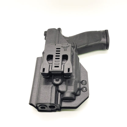 For the best Outside Waistband Taco Style Holster designed to fit the Walther PDP 4.5" Full-Size pistol with the Streamlight TLR-8 mounted on the firearm, shop Four Brothers Holsters. Cut for red dot sight, full sweat guard, adjustable retention & open muzzle for threaded barrels & compensators.