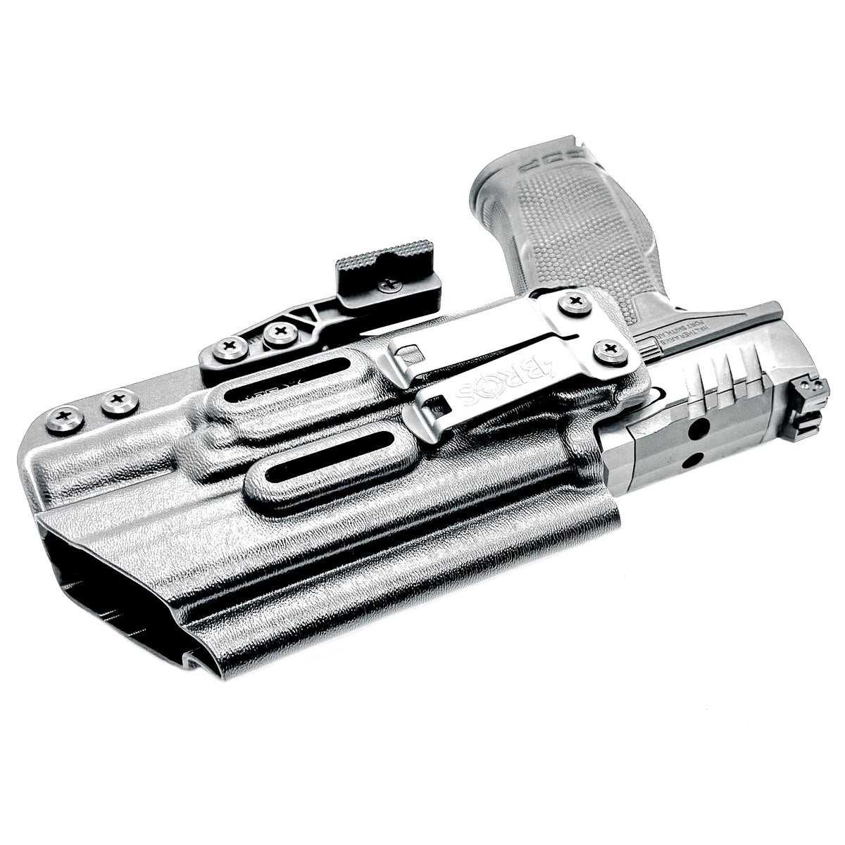 Inside Waistband (IWB) holster for the Walther PDP 4.5" & 4.6” Full-Size & Pro SD pistols equipped with SureFire X300 weapon light. Made in USA.