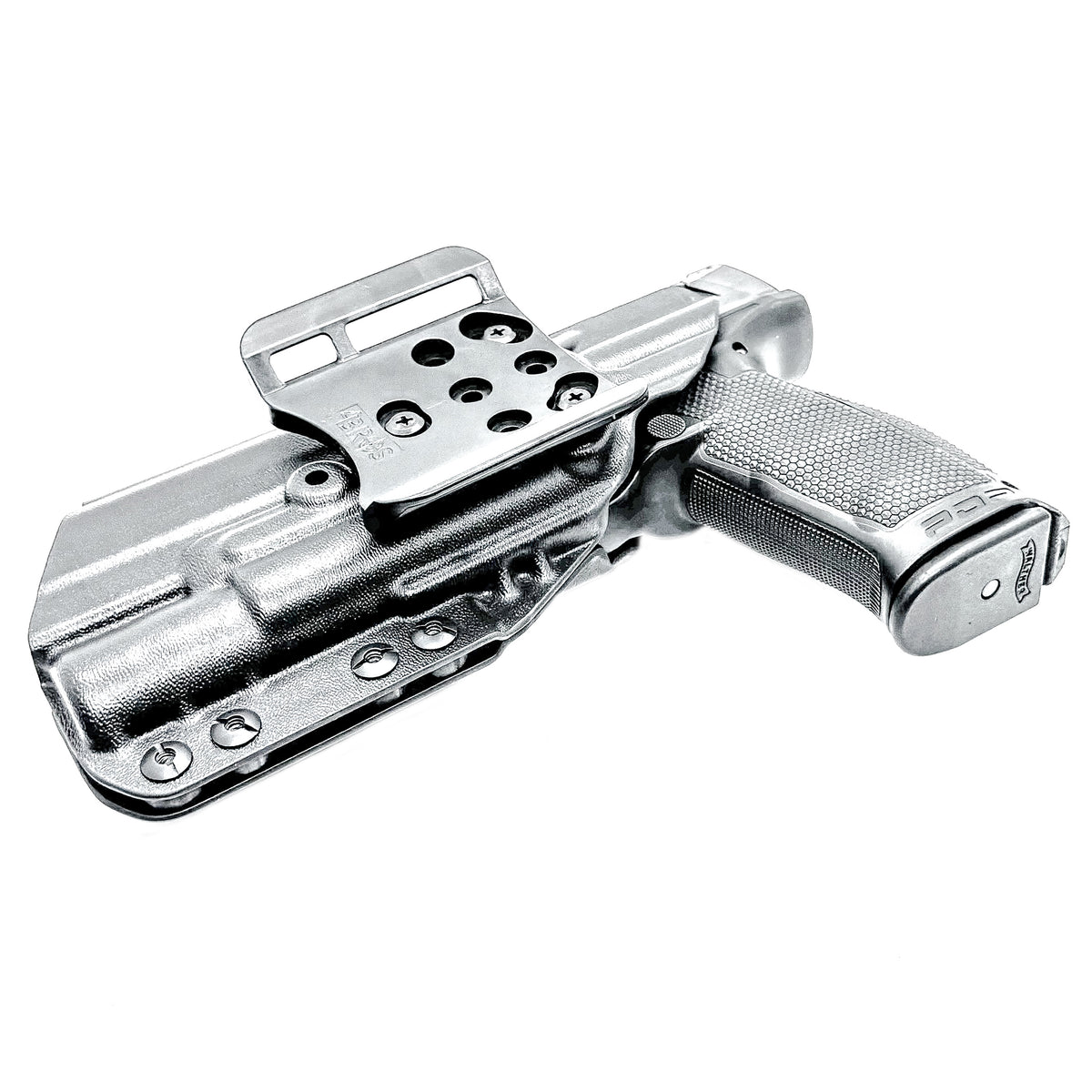 Outside Waistband (OWB) Holster for the Walther PDP 4.5" or 4.6" Full-Size and Pro SD pistols equipped with SureFIre X300 weapon light.  Made in the USA.