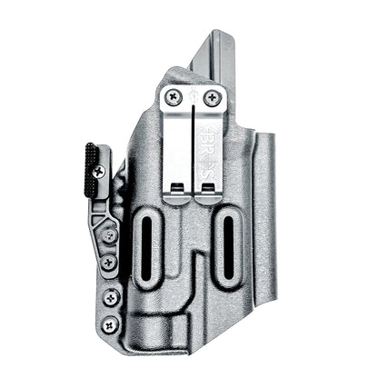 Inside Waistband Holster for the PDP 4" with the TLR-1 HL light shown in black with a DCC monoblock and a modwing.