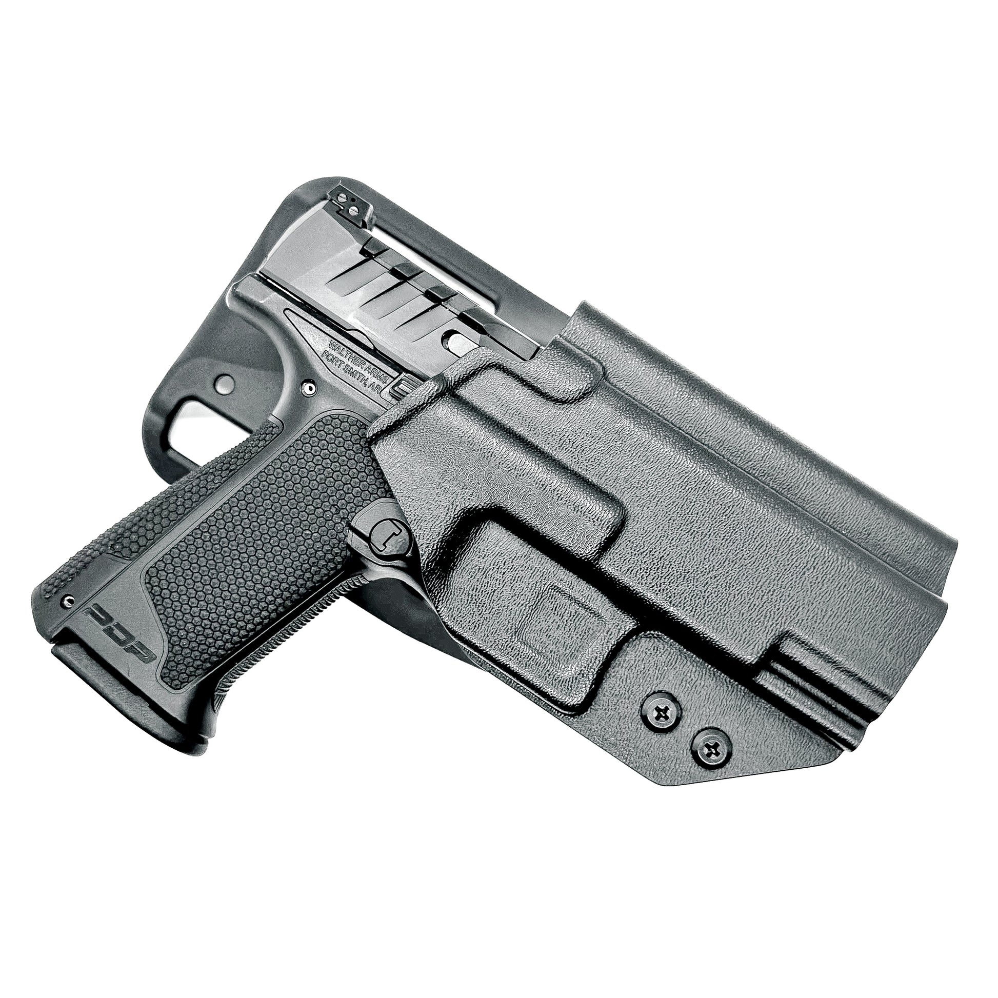 For the best OWB Walther PDP 4" Full-Size, Compact 4", PDP F Series 4", and PDP F Series 3.5" pistols Competition Holster, shop Four Brothers 4BROS Holsters. 