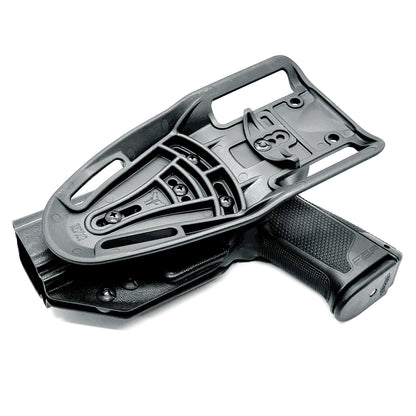 For the best OWB Walther PDP 4" Full-Size, Compact 4", PDP F Series 4", and PDP F Series 3.5" pistols Competition Holster, shop Four Brothers 4BROS Holsters. 