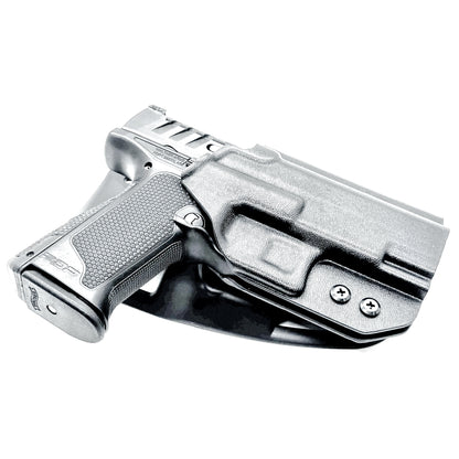 Black OWB Duty and Competition Holster with a Blade-Tech Duty Drop for the Walther PDP 4" pistol.