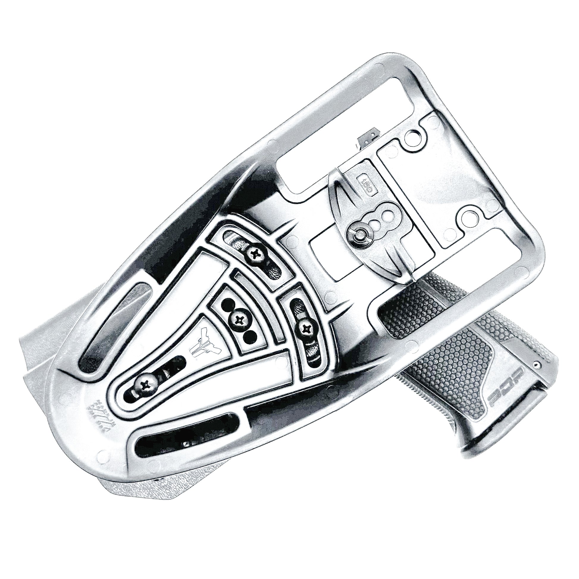 Black OWB Duty and Competition Holster with a Blade-Tech Duty Drop for the Walther PDP 4" pistol.