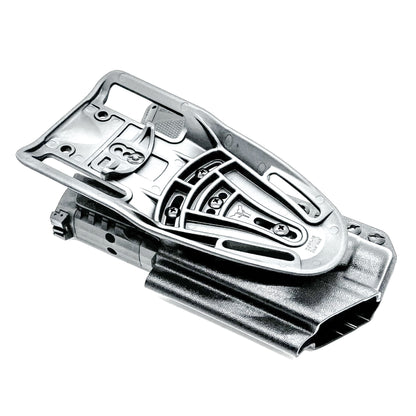 Black Duty & Competition OWB Holster for the Walther PDP 4" with TLR-1 HL light and Duty Drop attachment.