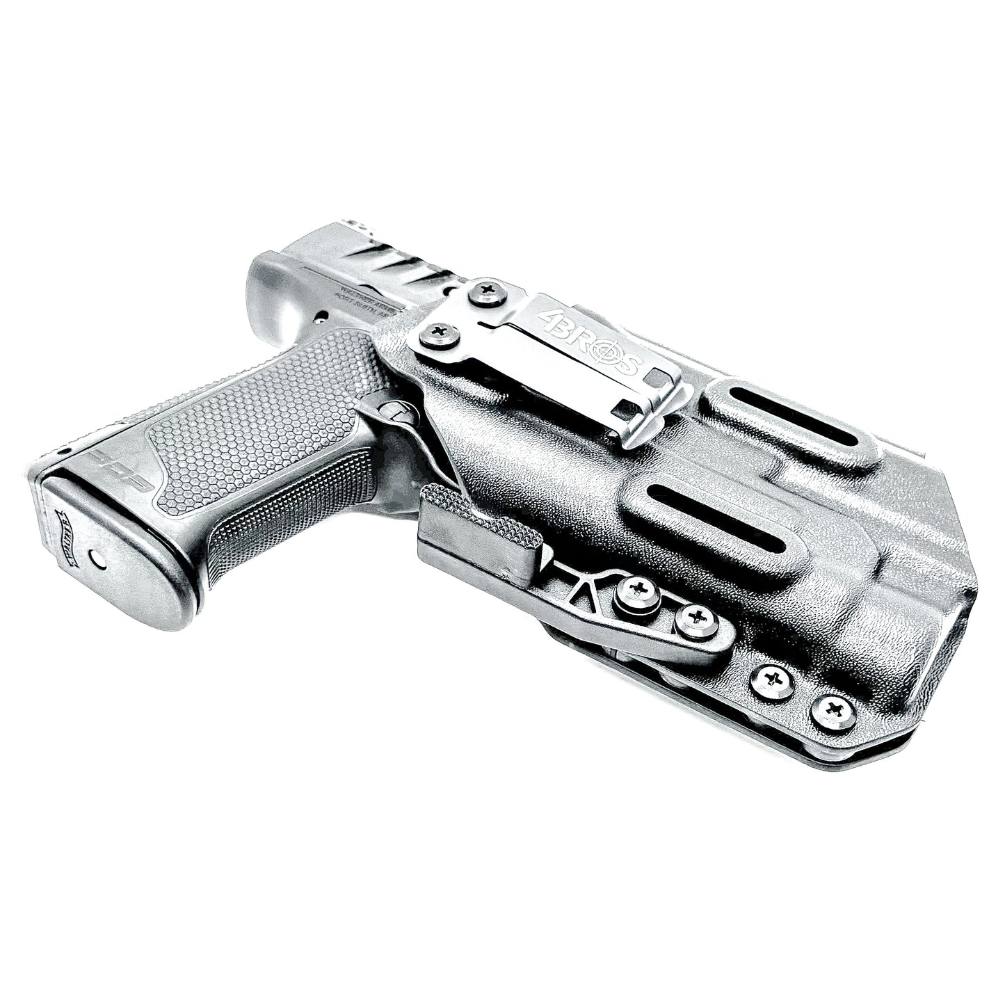 Inside Waistband Holster for the PDP 4"  with the TLR-1 HL light shown in black with a DCC monoblock and a modwing.