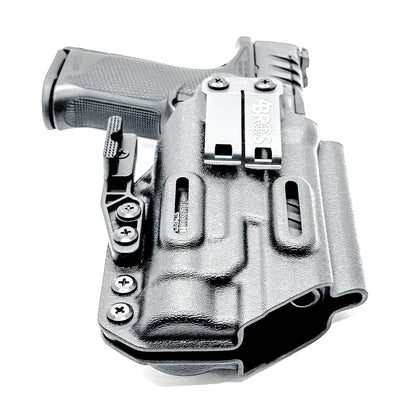 Inside Waistband Holster for the PDP 4" with the TLR-1 HL light shown in black with a DCC monoblock and a modwing.