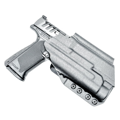 Black Outside Waistband OWB Holster for the Walther PDP 4" with TLR-1 HL light and 4Bros 1.5" Belt Slide.