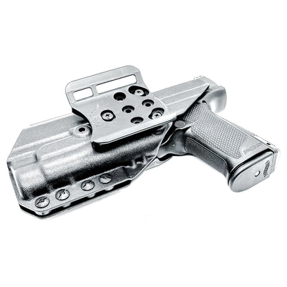 Black Outside Waistband OWB Holster for the Walther PDP 4" with TLR-1 HL light and 4Bros 1.5" Belt Slide.