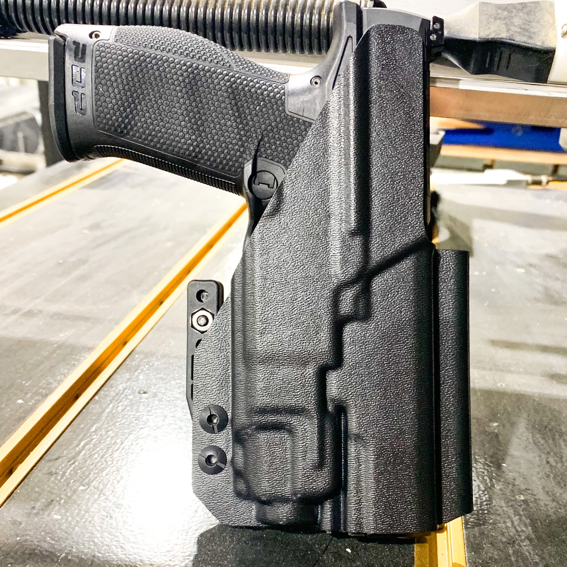 For the best concealed carry Inside Waistband IWB AIWB Holster designed to fit the Walther PDP 4" Full-Size & Compact pistol with Streamlight TLR-8 on the firearm, shop Four Brothers Holsters. Cut for red dot sight, full sweat guard, adjustable retention & open muzzle for threaded barrels & compensators.

