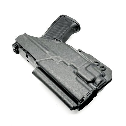 For the best concealed carry Inside Waistband IWB AIWB Holster designed to fit the Walther PDP 4" Full-Size & Compact pistol with Streamlight TLR-8 on the firearm, shop Four Brothers Holsters. Cut for red dot sight, full sweat guard, adjustable retention & open muzzle for threaded barrels & compensators.