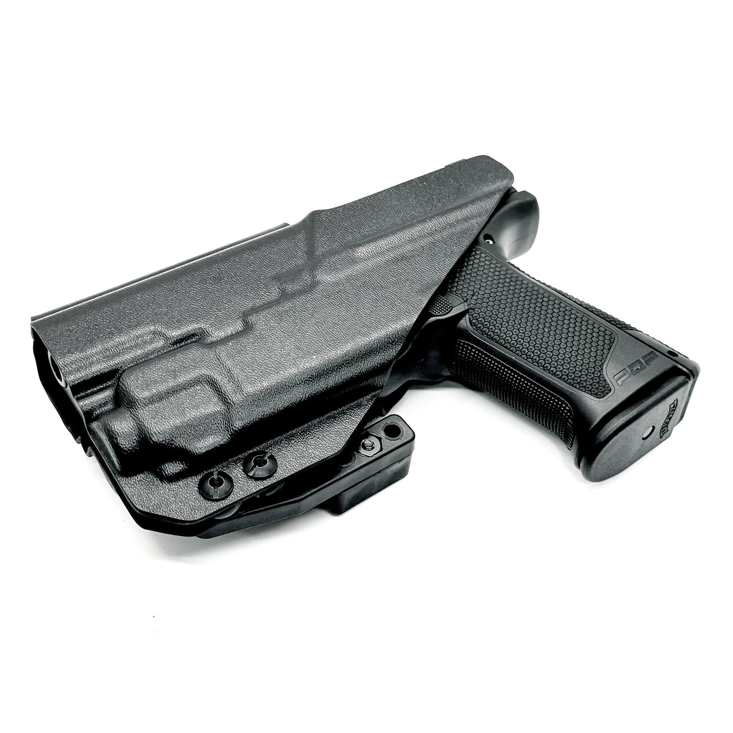 For the best concealed carry Inside Waistband IWB AIWB Holster designed to fit the Walther PDP 4" Full-Size & Compact pistol with Streamlight TLR-8 on the firearm, shop Four Brothers Holsters. Cut for red dot sight, full sweat guard, adjustable retention & open muzzle for threaded barrels & compensators.