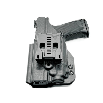 For the best Outside Waistband Taco Style Holster designed to fit the Walther PDP 4" Full-Size pistol with the Streamlight TLR-8 mounted on the firearm, shop Four Brothers Holsters. Cut for red dot sight, full sweat guard, adjustable retention & open muzzle for threaded barrels & compensators. 