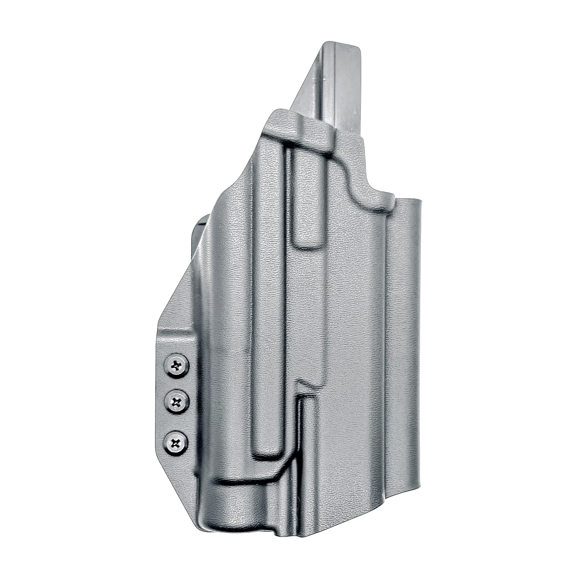 Black OWB holster ftis Walther PDP 4" or 4.5" with TLR-1 HL-X light.