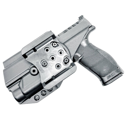 Black OWB holster ftis Walther PDP 4" or 4.5" with TLR-1 HL-X light.