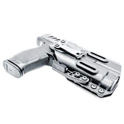 Inside Waistband Holster for the PDP 4.5" with the TLR-1 HL light shown in black with a DCC monoblock and a modwing.