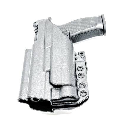 Inside Waistband Holster for the PDP 4.5" with the TLR-1 HL light shown in black with a DCC monoblock and a modwing.