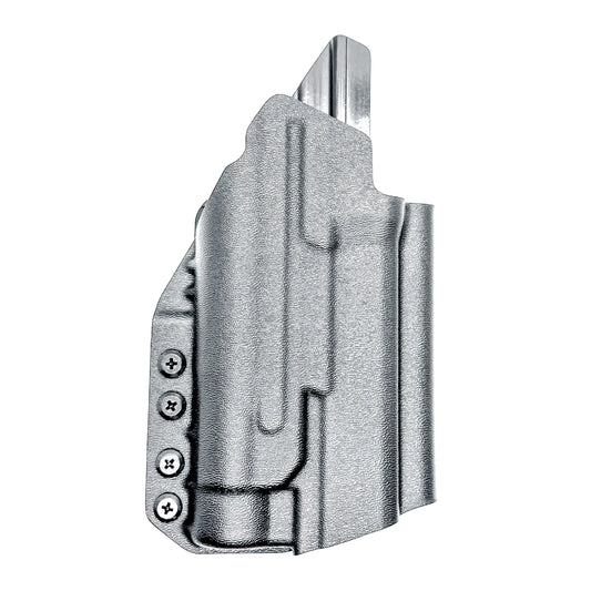 Black Outside Waistband OWB Holster for the Walther  PDP & TLR-1 HL light shown with 4Bros 1.5" Belt Slide.