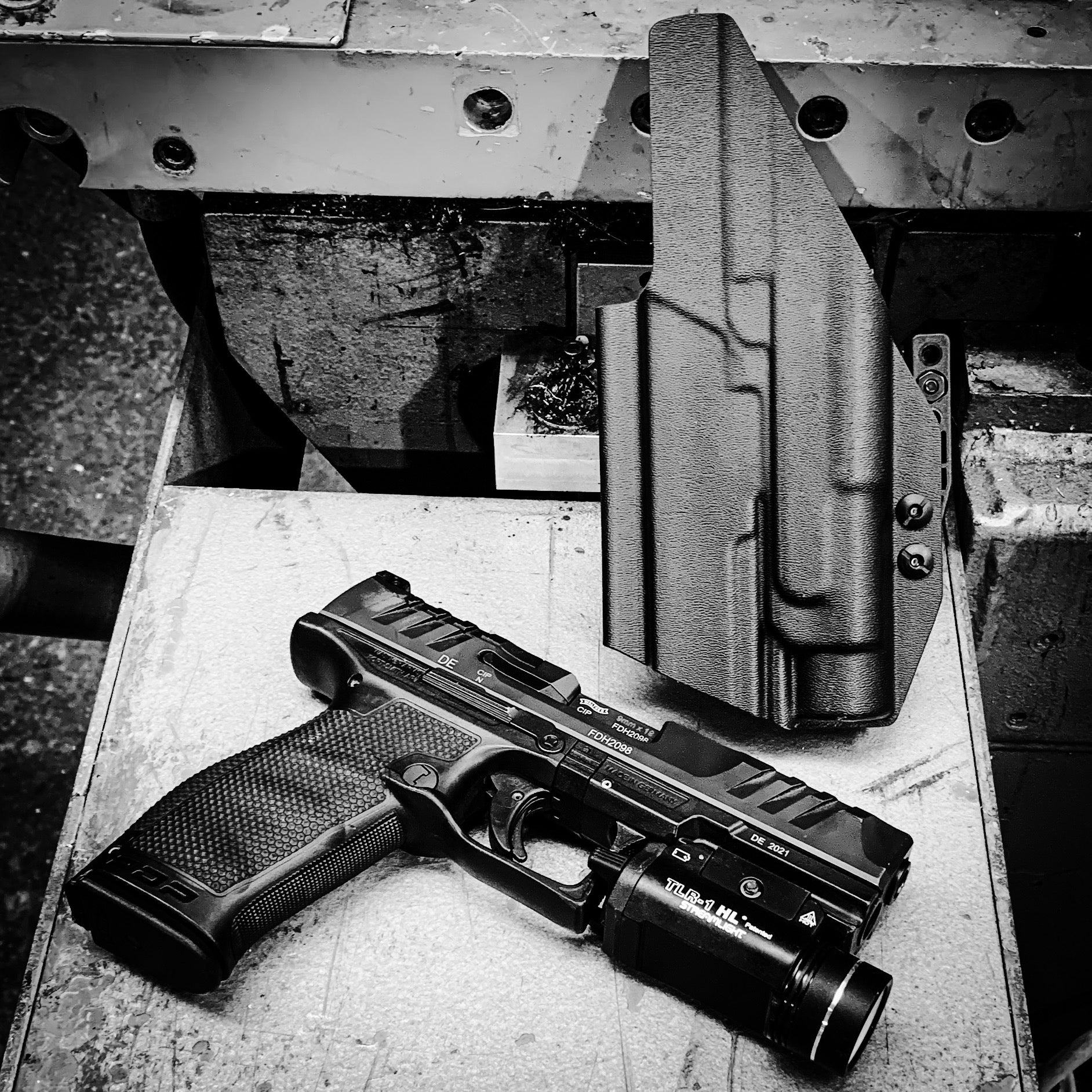 For the best Inside Waistband IWB AIWB Holster for the Walther PDP 4.5" Full-Size pistol with the Streamlight TLR-1 HL shop Four Brothers 4BROS Holsters.