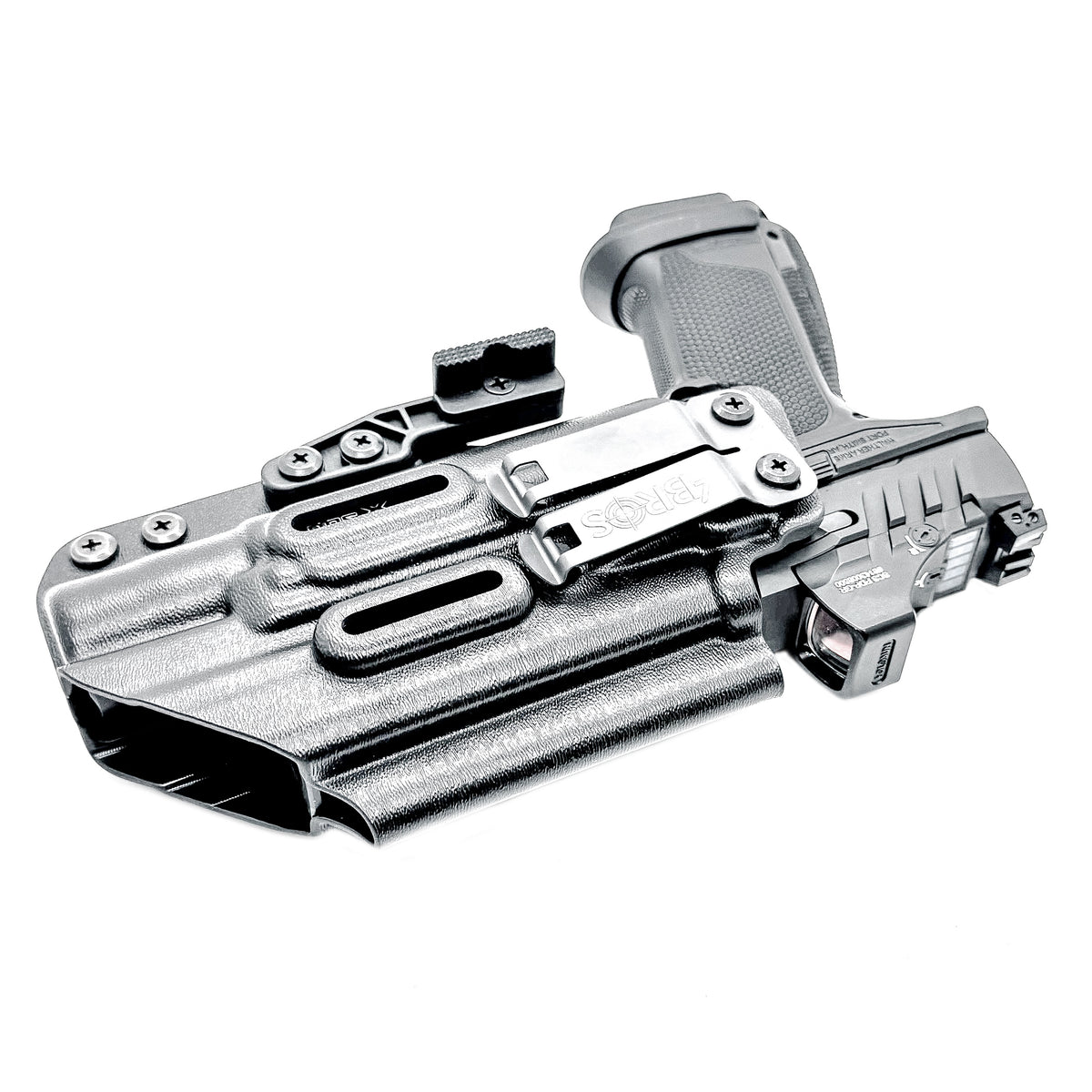 Inside Waistband (IWB) holster for the Walther PDP 3.5" & 4" pistols equipped with SureFire X300 weapon light. Made in USA.