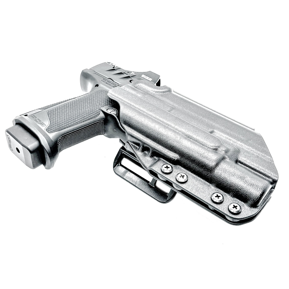 Outside Waistband (OWB) Holster for the Walther PDP 3.5" & 4" pistols equipped with SureFIre X300 weapon light.  Made in the USA.