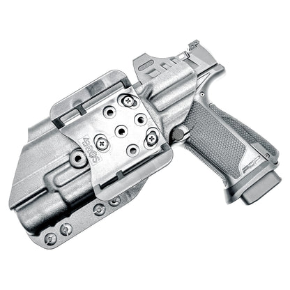 Outside Waistband (OWB) Holster for the Walther PDP 3.5" & 4" pistols equipped with SureFIre X300 weapon light.  Made in the USA.