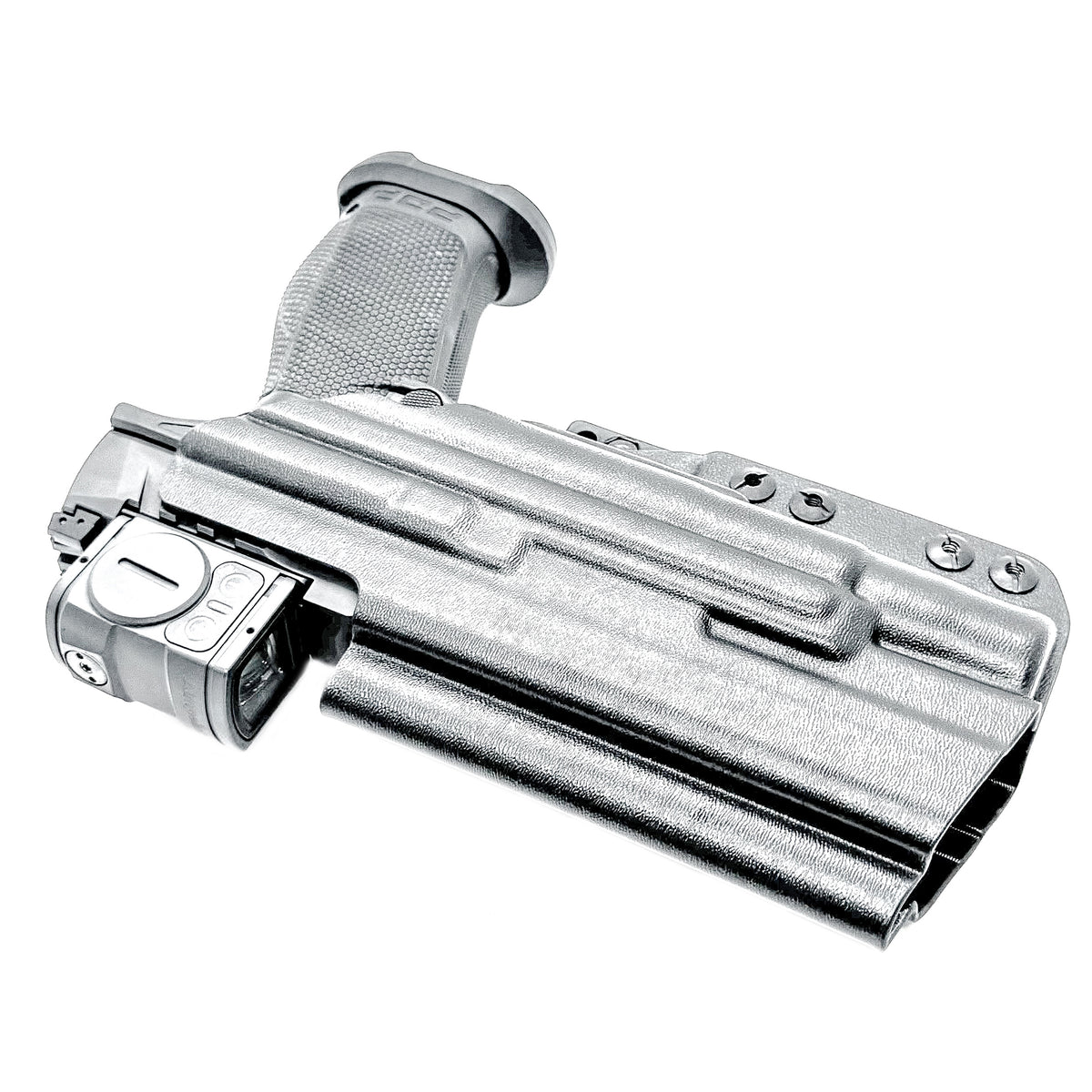 Inside Waistband (IWB) holster for the Walther PDP 5” and 5.1” Full-Size & Pro SD pistols equipped with SureFire X300 weapon light. Made in USA.