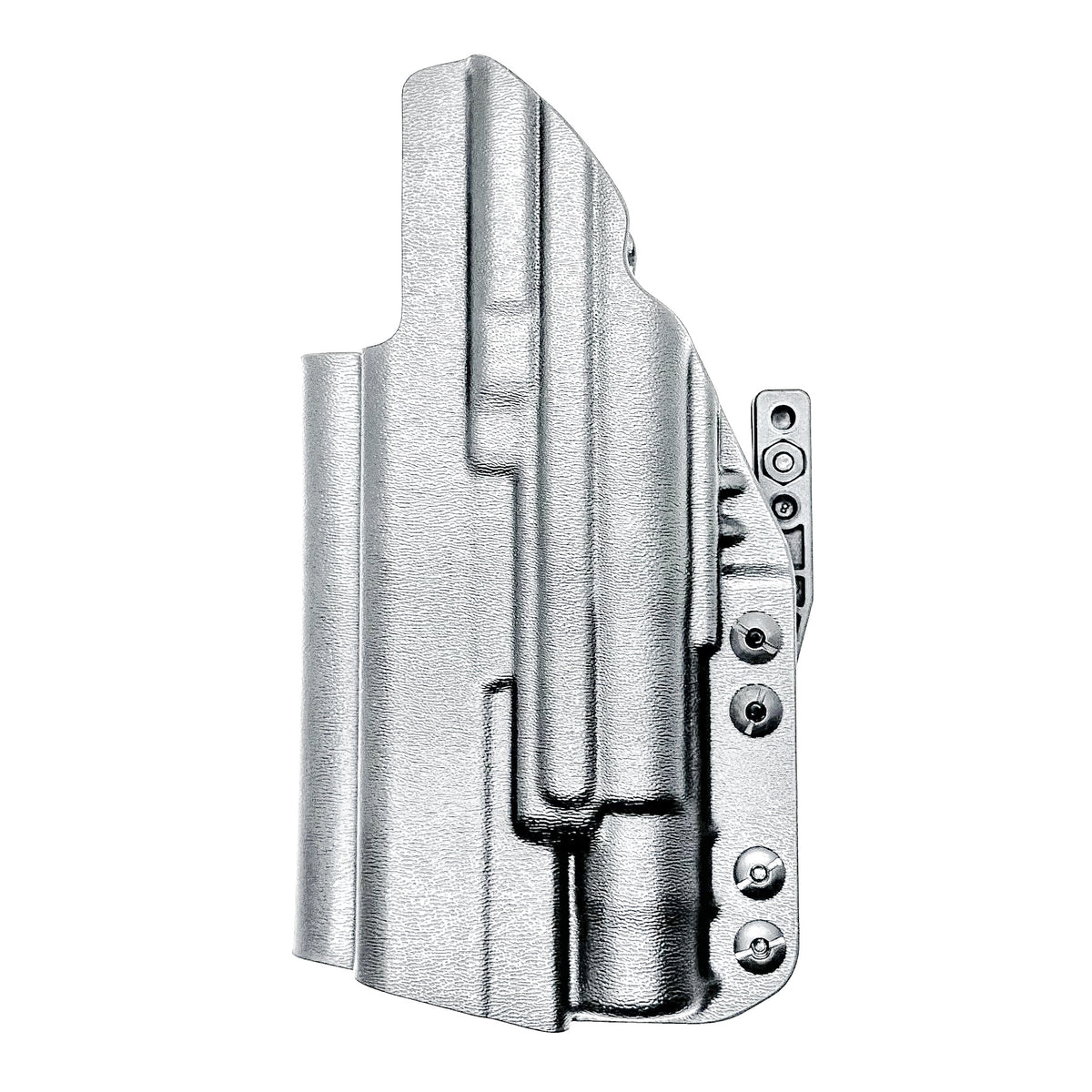 Inside Waistband (IWB) holster for the Walther PDP 5” and 5.1” Full-Size & Pro SD pistols equipped with SureFire X300 weapon light. Made in USA.