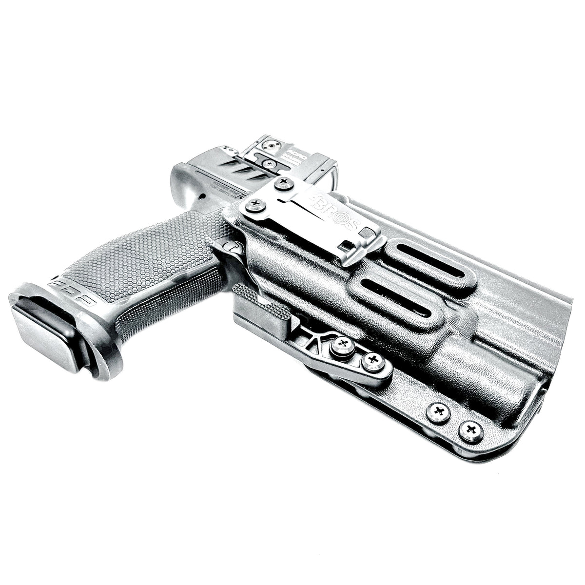 Inside Waistband (IWB) holster for the Walther PDP 5” and 5.1” Full-Size & Pro SD pistols equipped with SureFire X300 weapon light. Made in USA.