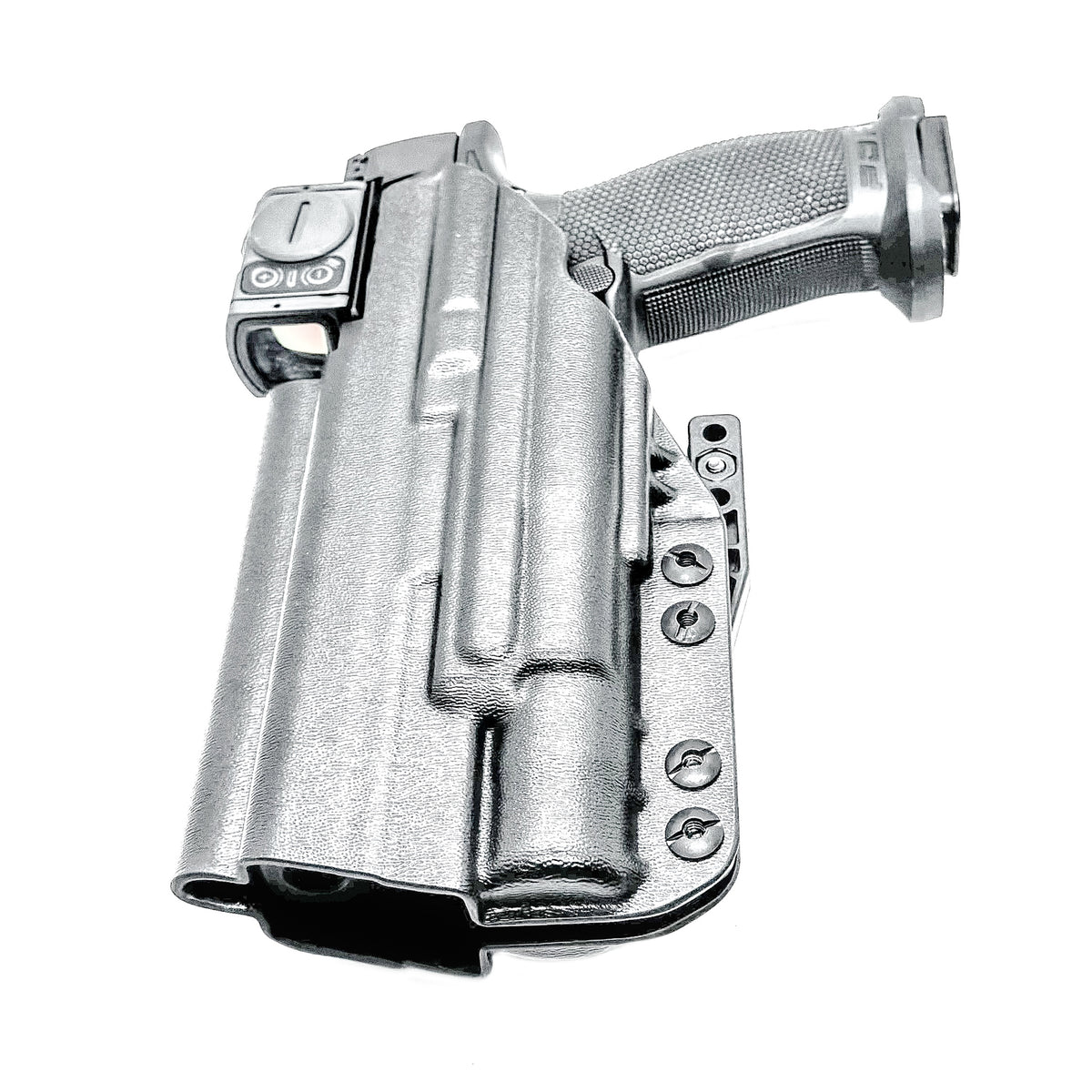 Inside Waistband (IWB) holster for the Walther PDP 5” and 5.1” Full-Size & Pro SD pistols equipped with SureFire X300 weapon light. Made in USA.