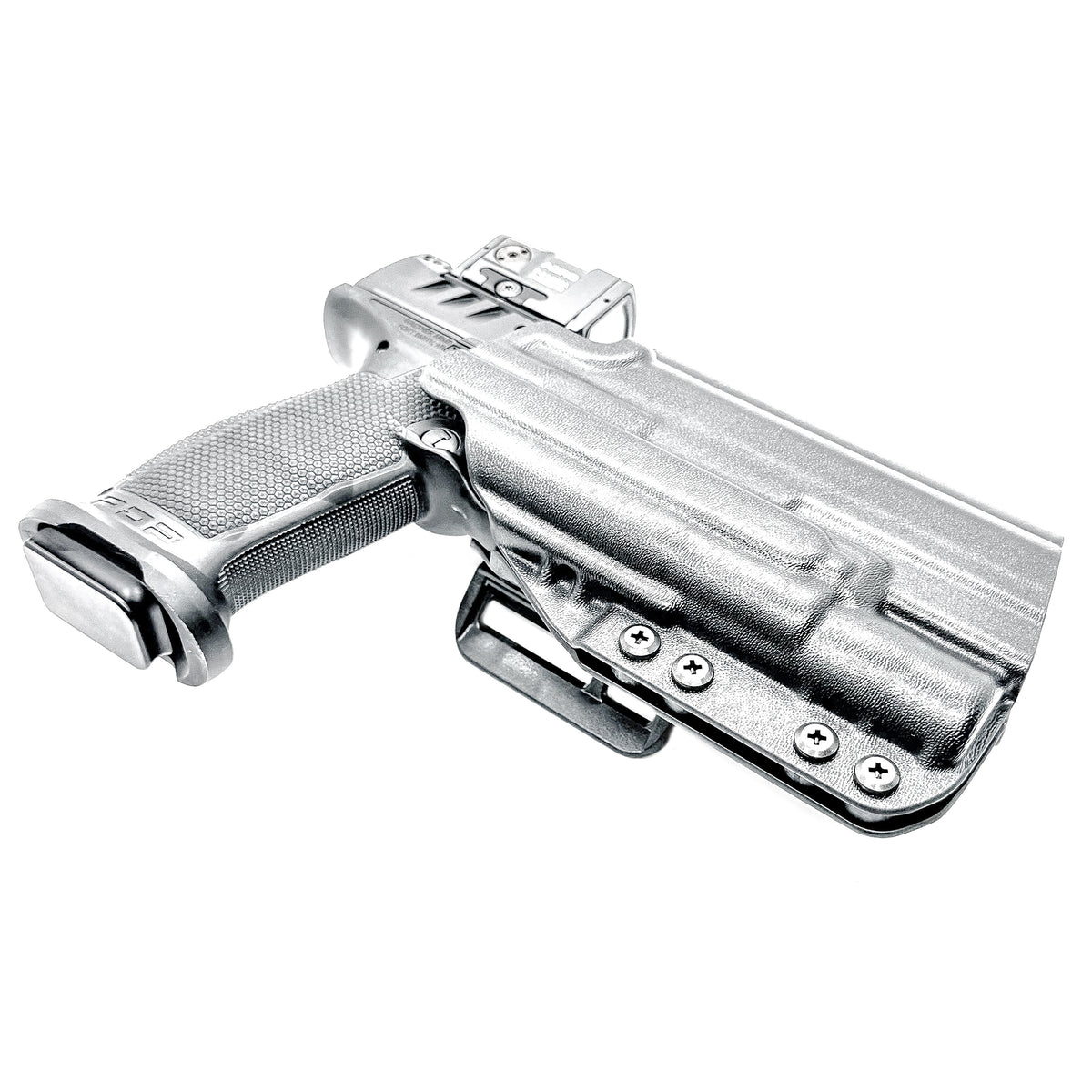 Outside Waistband (OWB) Holster for the Walther PDP 5" & 5.1" Full-Size and Pro SD pistols equipped with SureFIre X300 weapon light.  Made in the USA.