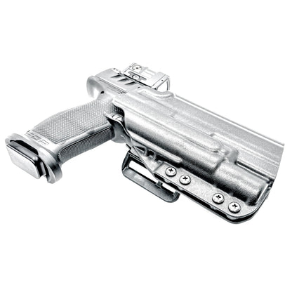 Outside Waistband (OWB) Holster for the Walther PDP 5" & 5.1" Full-Size and Pro SD pistols equipped with SureFIre X300 weapon light.  Made in the USA.