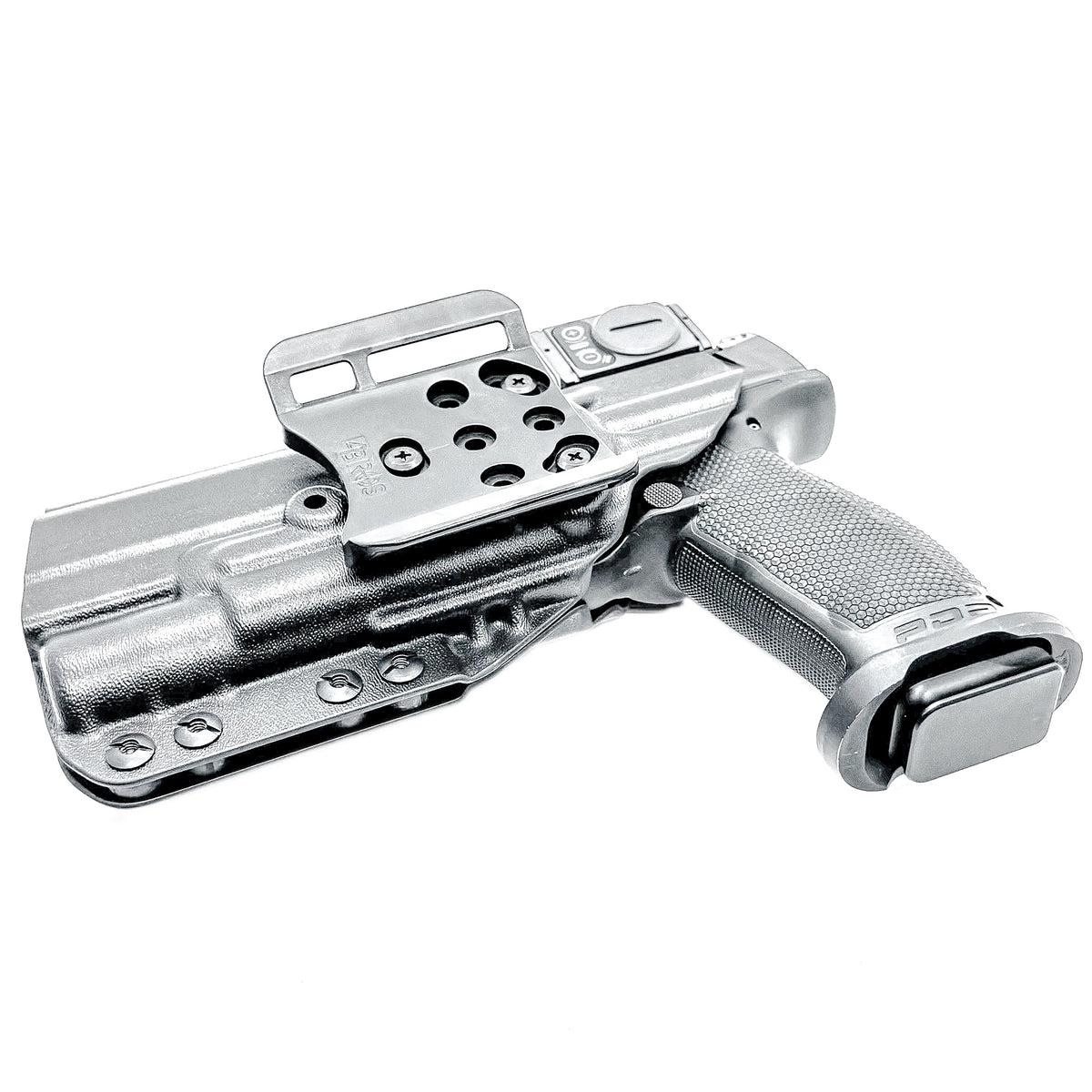 Outside Waistband (OWB) Holster for the Walther PDP 5" & 5.1" Full-Size and Pro SD pistols equipped with SureFIre X300 weapon light.  Made in the USA.