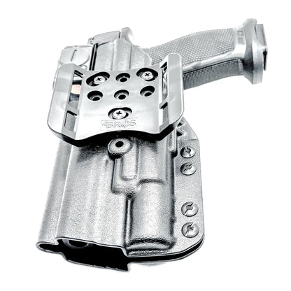 Outside Waistband (OWB) Holster for the Walther PDP 5" & 5.1" Full-Size and Pro SD pistols equipped with SureFIre X300 weapon light.  Made in the USA.