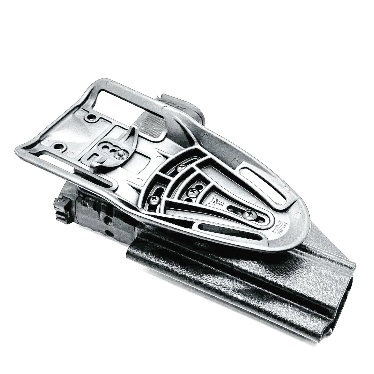 Black OWB Duty and Competition Holster with a Blade-Tech Duty Drop for the Walther PDP 5" pistol.