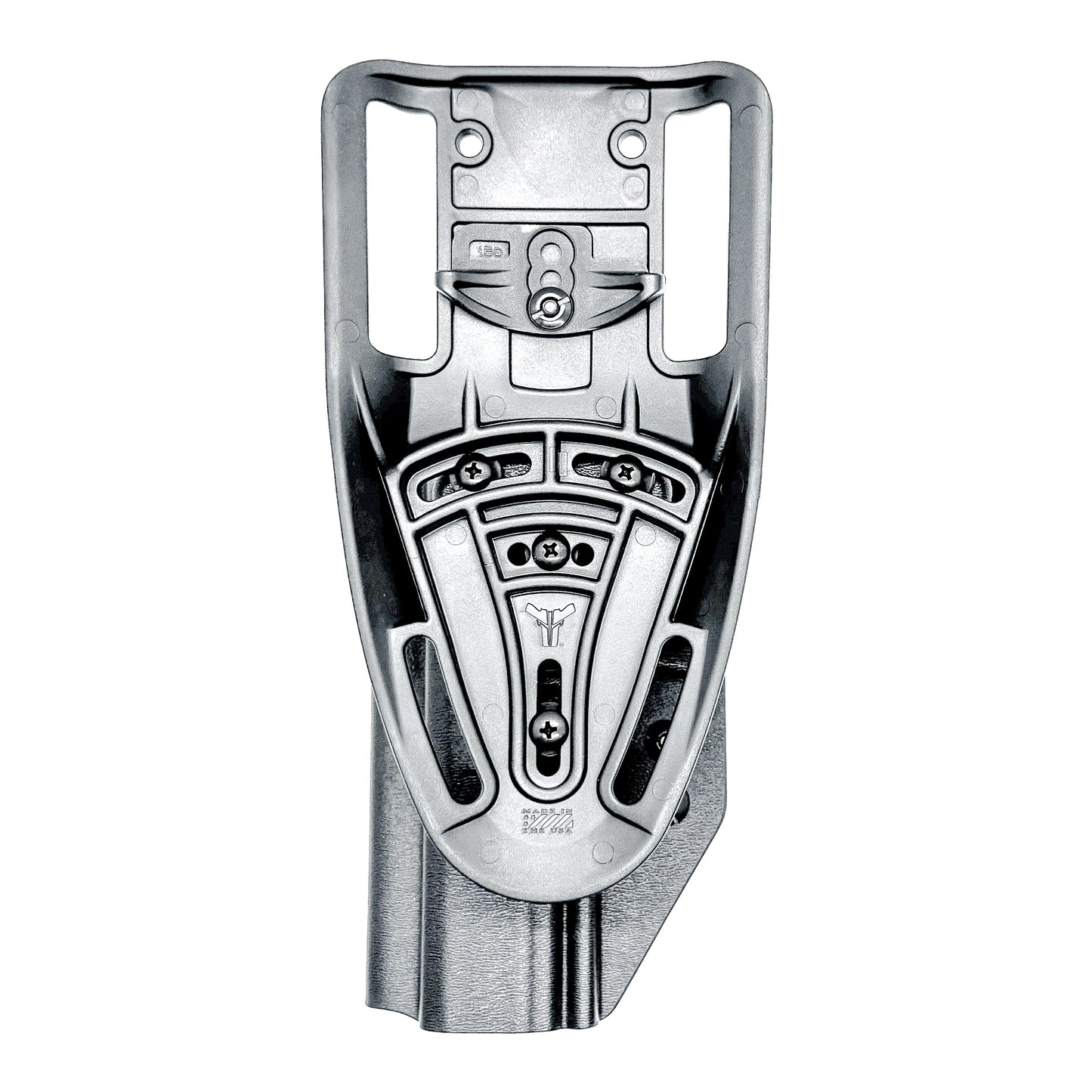 Black OWB Duty and Competition Holster with a Blade-Tech Duty Drop for the Walther PDP 5" pistol.