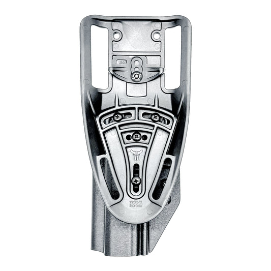 Black OWB Duty and Competition Holster with a Blade-Tech Duty Drop for the Walther PDP 5" pistol.