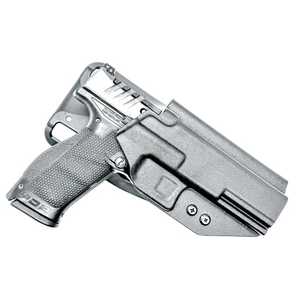 Black OWB Duty and Competition Holster with a Blade-Tech Duty Drop for the Walther PDP 5" pistol.