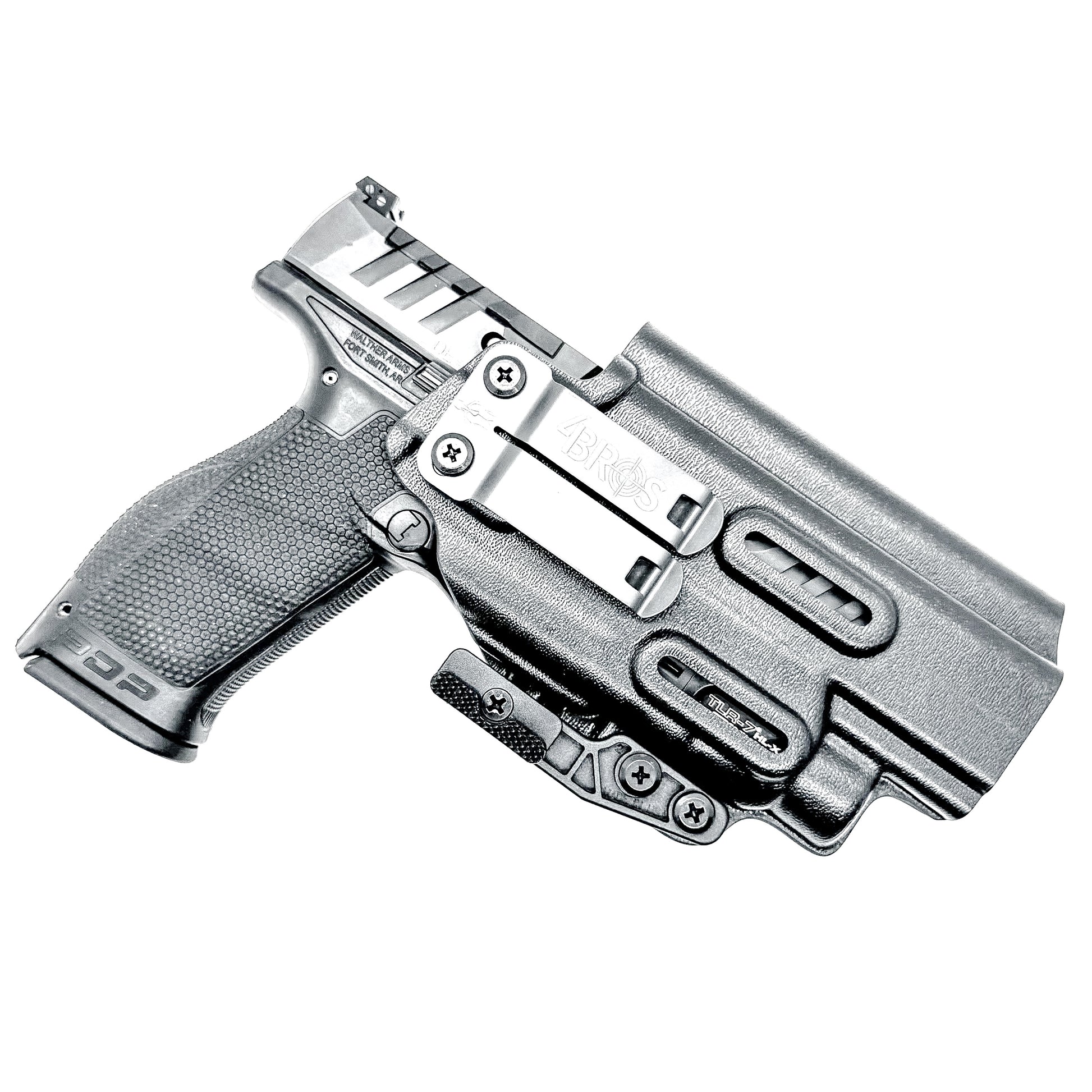 For the best IWB Kydex Inside Waistband Holster for the Walther PDP 5" Full-Size & Compact pistol & Streamlight TLR-7X, A or HL-X, shop Four Brothers Holsters  
