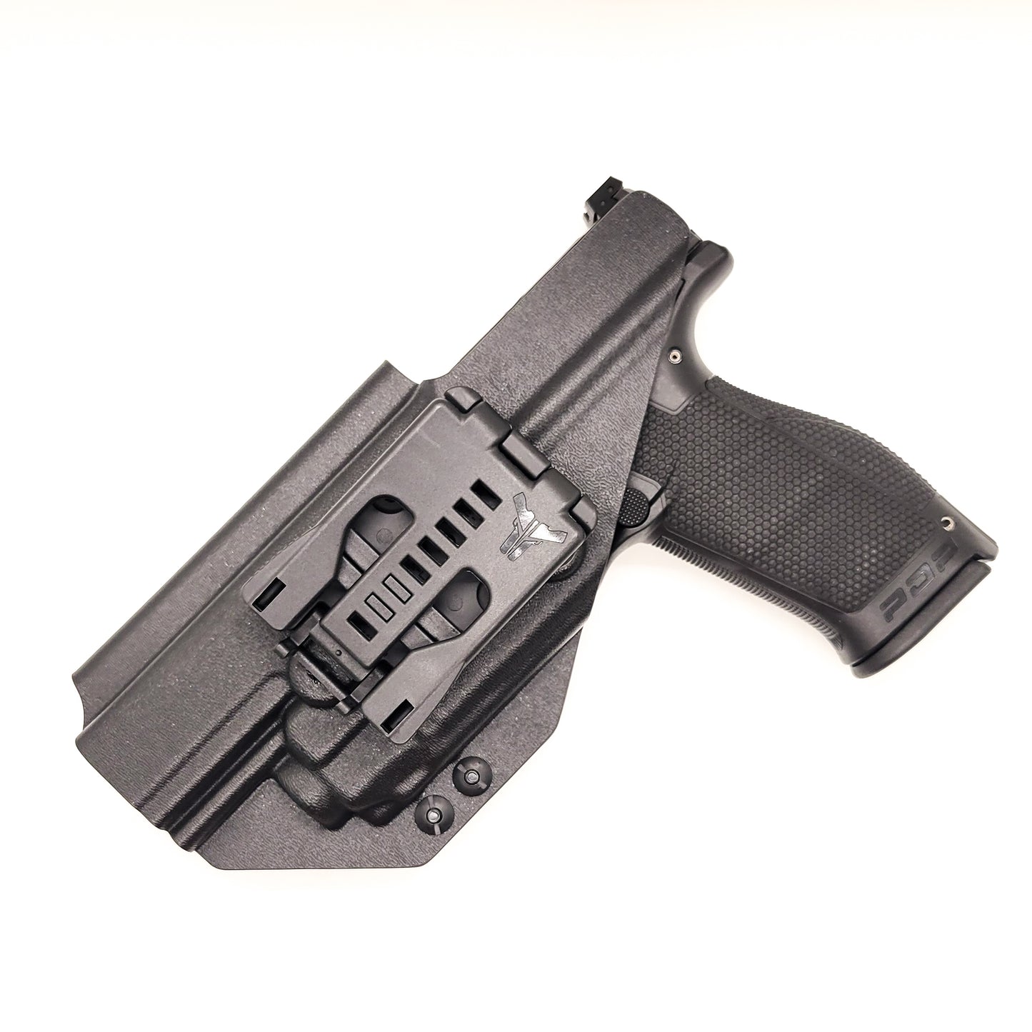 For the best Outside Waistband Taco Style Holster designed to fit the Walther PDP 5" Full-Size pistol with the Streamlight TLR-8 mounted on the firearm, shop Four Brothers Holsters. Cut for red dot sight, full sweat guard, adjustable retention & open muzzle for threaded barrels & compensators.