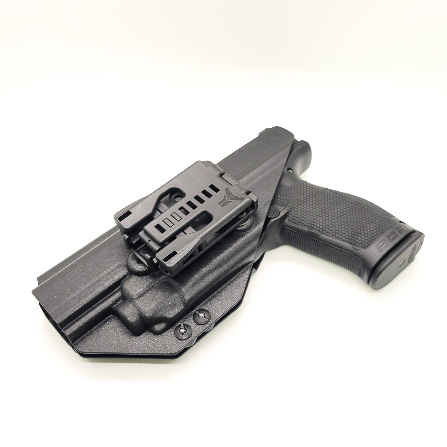 For the best Outside Waistband Taco Style Holster designed to fit the Walther PDP 5" Full-Size pistol with the Streamlight TLR-8 mounted on the firearm, shop Four Brothers Holsters. Cut for red dot sight, full sweat guard, adjustable retention & open muzzle for threaded barrels & compensators.