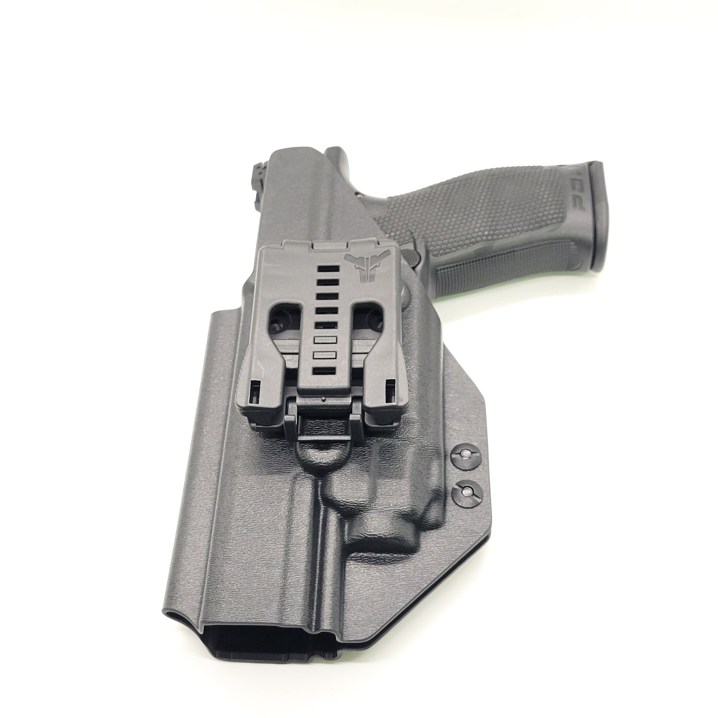 For the best Outside Waistband Taco Style Holster designed to fit the Walther PDP 5" Full-Size pistol with the Streamlight TLR-8 mounted on the firearm, shop Four Brothers Holsters. Cut for red dot sight, full sweat guard, adjustable retention & open muzzle for threaded barrels & compensators.