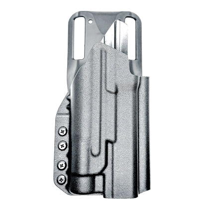 Black Duty & Competition OWB Holster for the Walther PDP 5" and 5.1" with TLR-1 HL light and Duty Drop attachment.