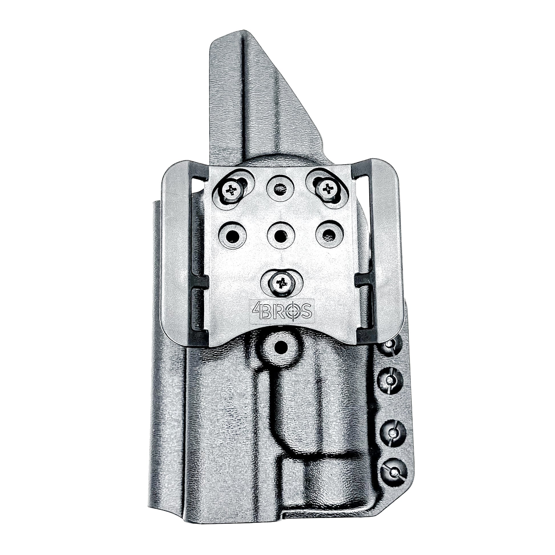 Black Outside Waistband OWB Holster for the Walther PDP 5" and 5.1" with TLR-1 HL light and 4Bros 1.5" Belt Slide.