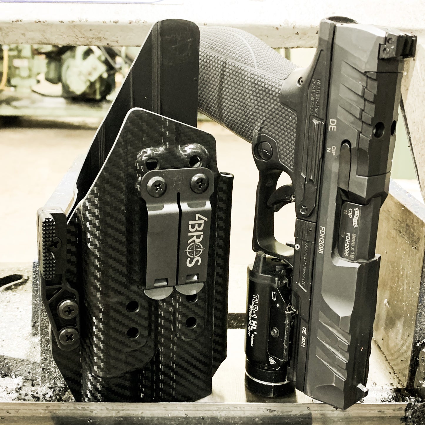 For the best Inside Waistband IWB AIWB Holster for the Walther PDP 5" Full-Size pistol with the Streamlight TLR-1 or TLR-1HL shop Four Brothers Holsters. 