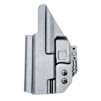 Black Inside Waistband IWB holster for the Walther PDP Compact 4" pistol with DCC Monoblock and a modwing.