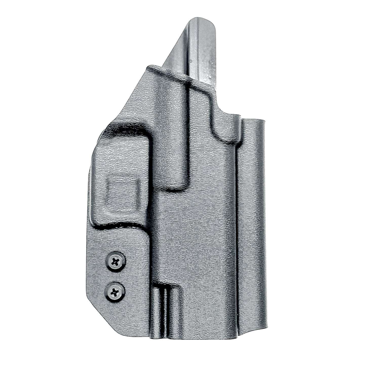 Outside the Waistband OWB holster for the Walther PDP Compact 4" pistol in Black with the 4BROS 1.5" Belt Slide.