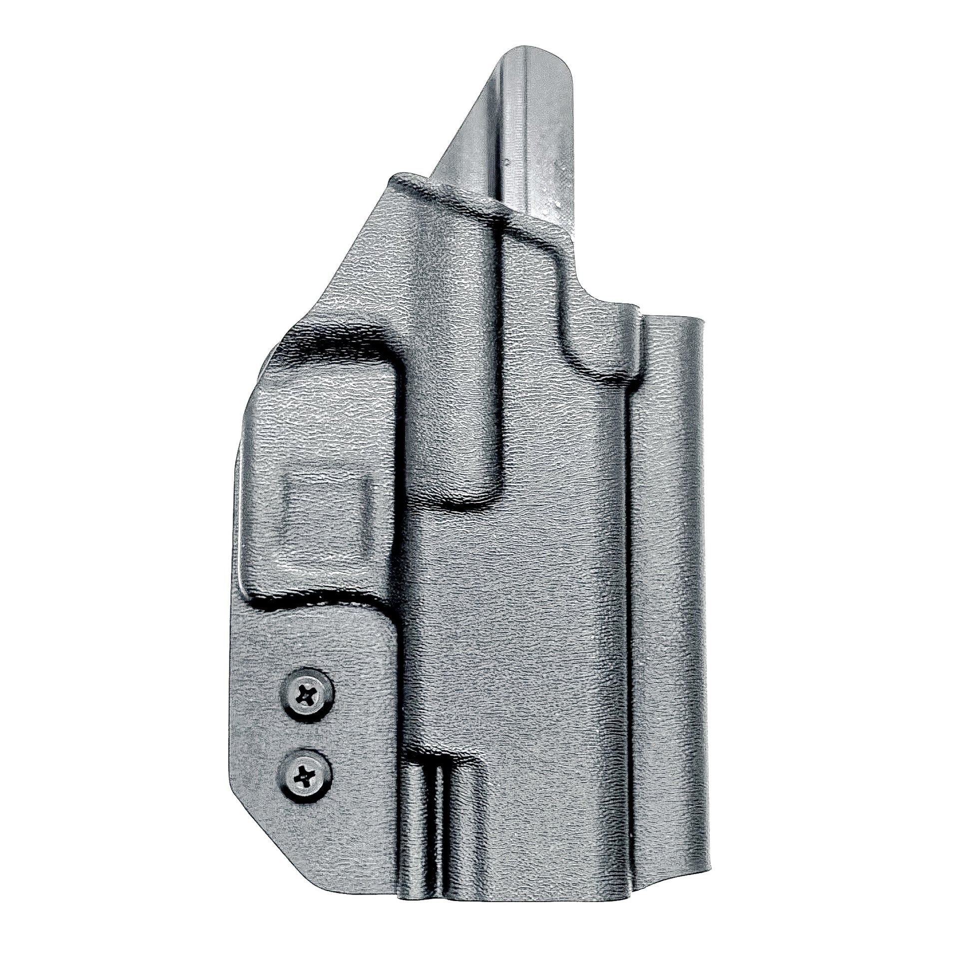 Outside the Waistband OWB holster for the Walther PDP Compact 4" pistol in Black with the 4BROS 1.5" Belt Slide.